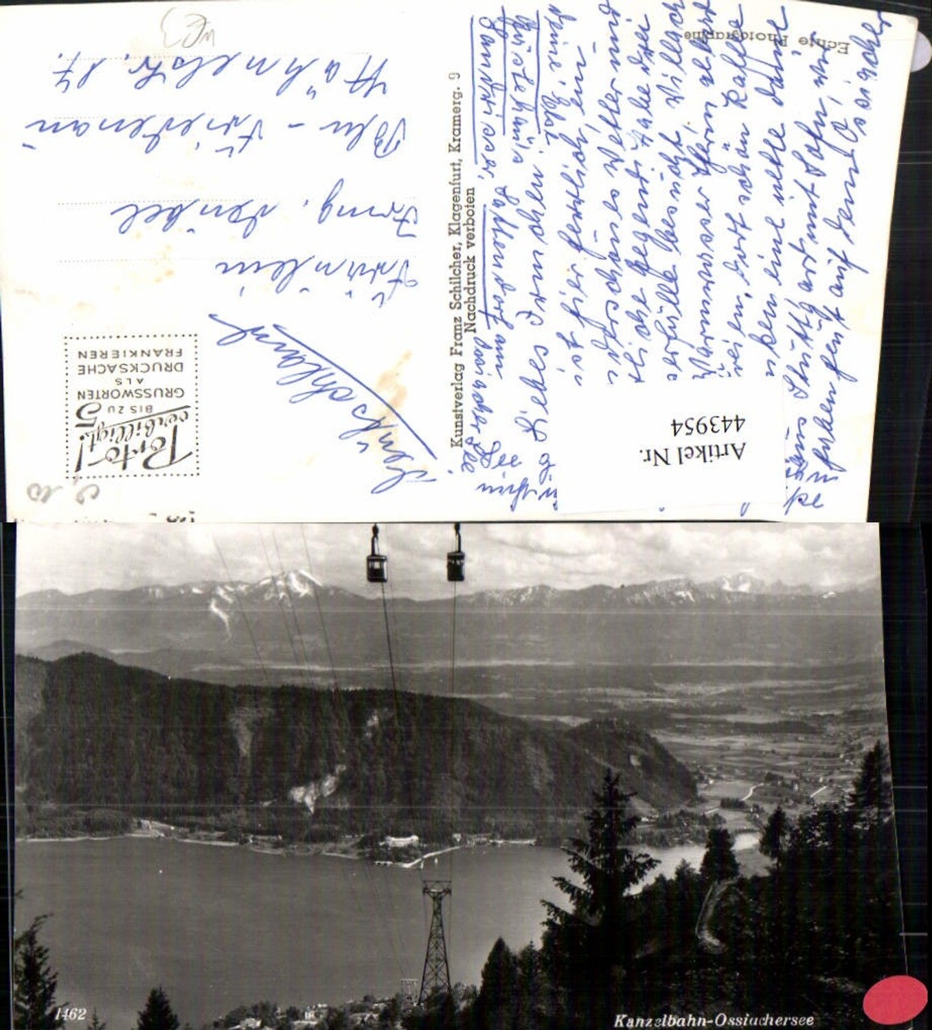443954,Kanzelbahn Seilbahn Ossiachersee b. Treffen Bergkulisse pub Franz Schilcher 1462