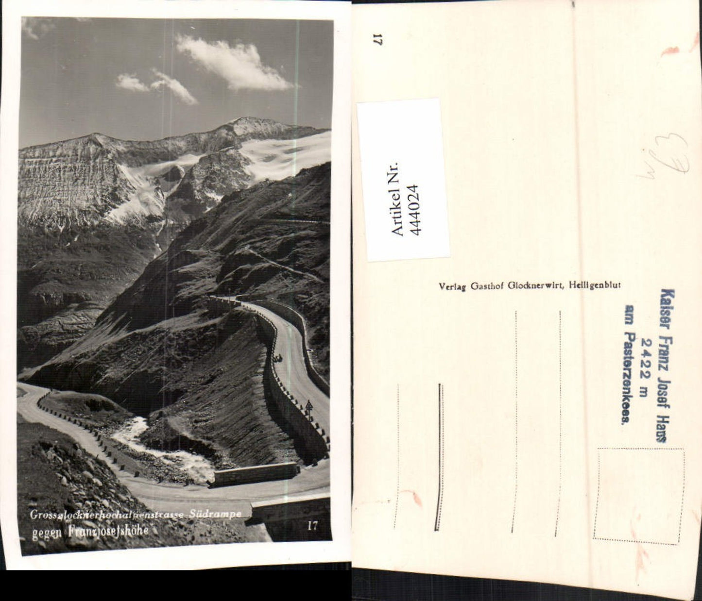 444024,Großglockner Hochalpenstraße b. Heiligenblut Südrampe Bergkulisse