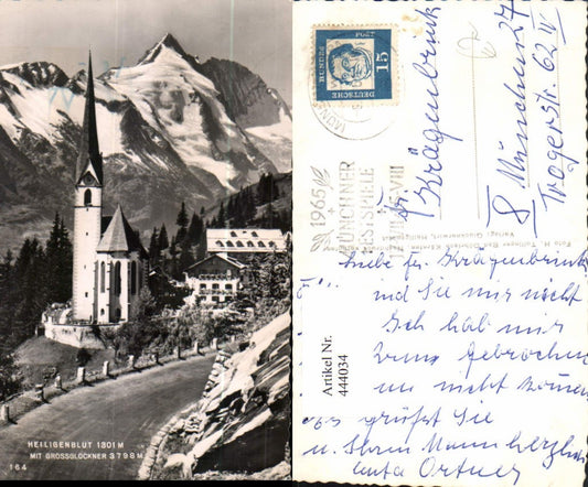 444034,Heiligenblut Kirche m. Großglockner Bergkulisse