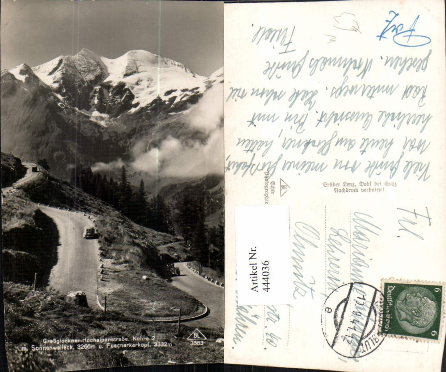 444036,Großglockner Hochalpenstraße b. Heiligenblut Kehre 2 Bergkulisse