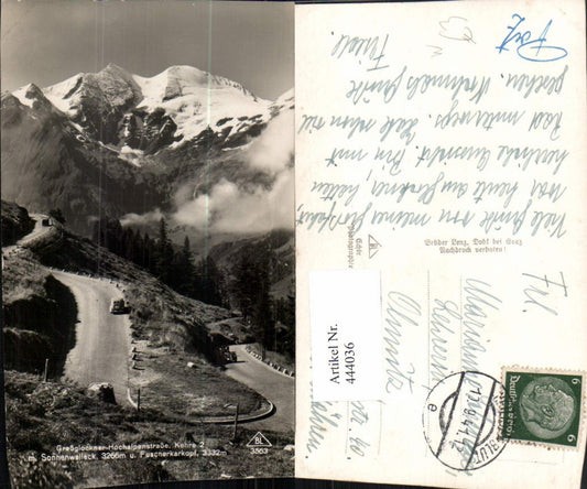 444036,Großglockner Hochalpenstraße b. Heiligenblut Kehre 2 Bergkulisse