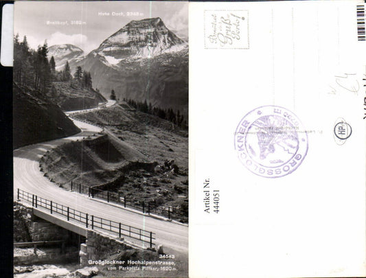 444051,Großglockner Hochalpenstraße b. Heiligenblut Brücke Bergkulisse