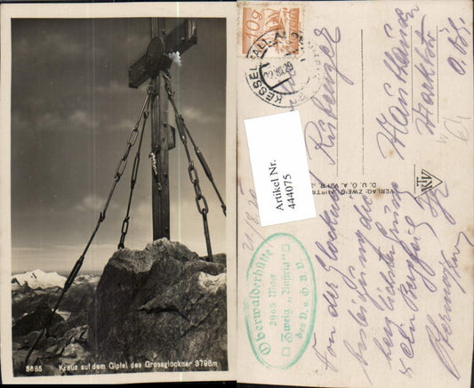 444075,Gipfelkreuz Kreuz auf dem Gipfel des Großglockner b. Heiligenblut