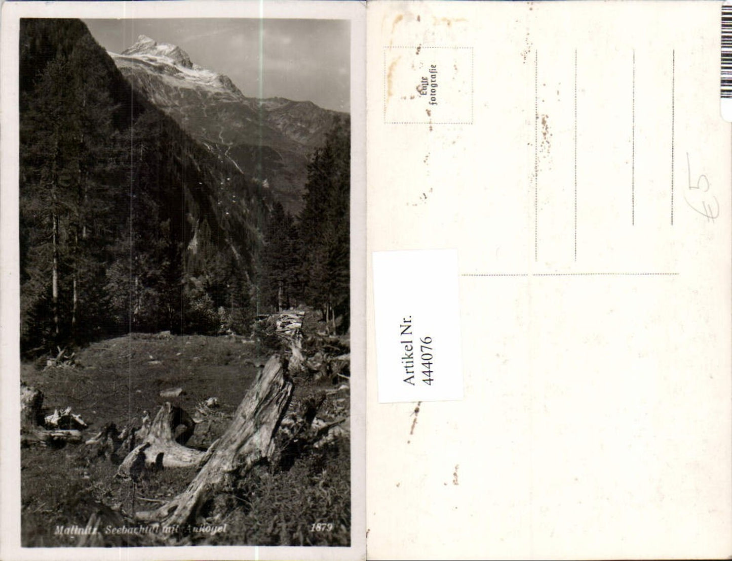 444076,Mallnitz Seebachtal m. Ankogel Bergkulisse