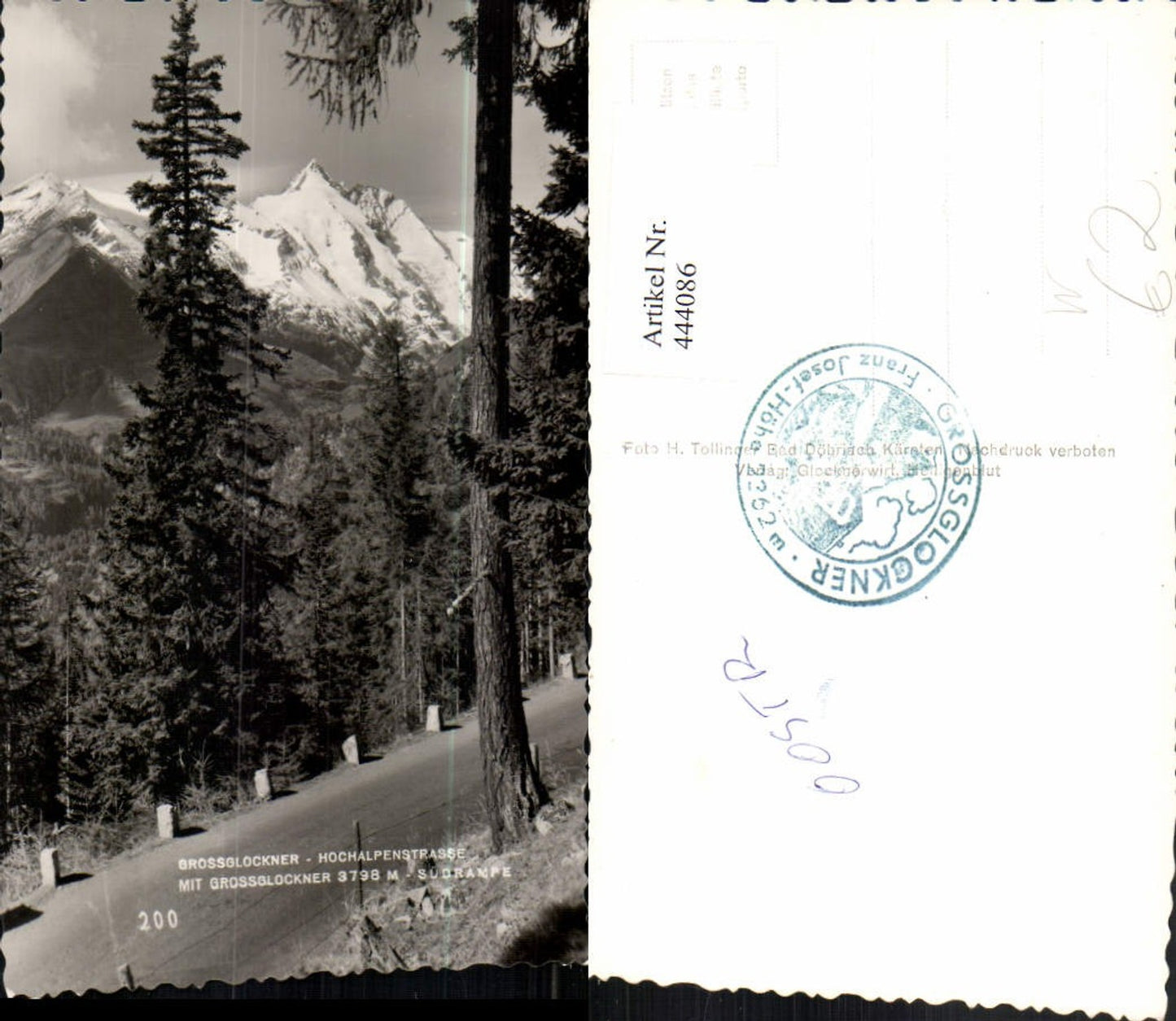 444086,Großglockner Hochalpenstraße b. Heiligenblut Südrampe Bergkulisse