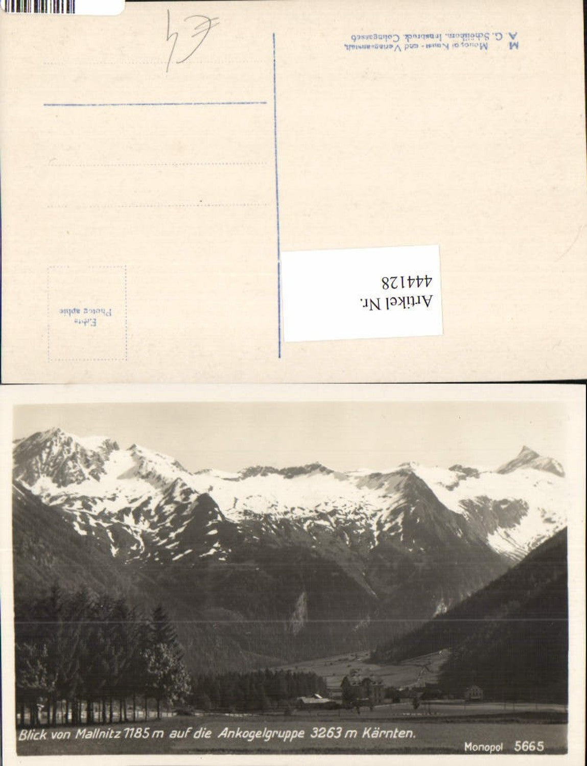 444128,Blick von Mallnitz auf Ankogelgruppe Bergkulisse