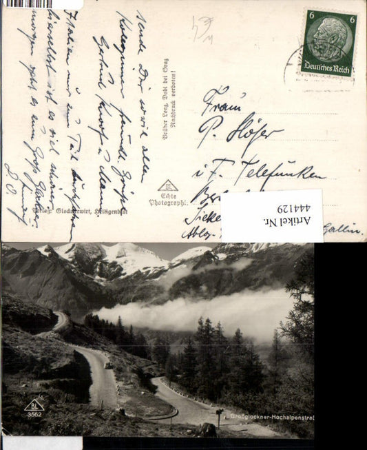 444129,Großglockner Hochalpenstraße b. Heiligenblut Kehre 2 Bergkulisse