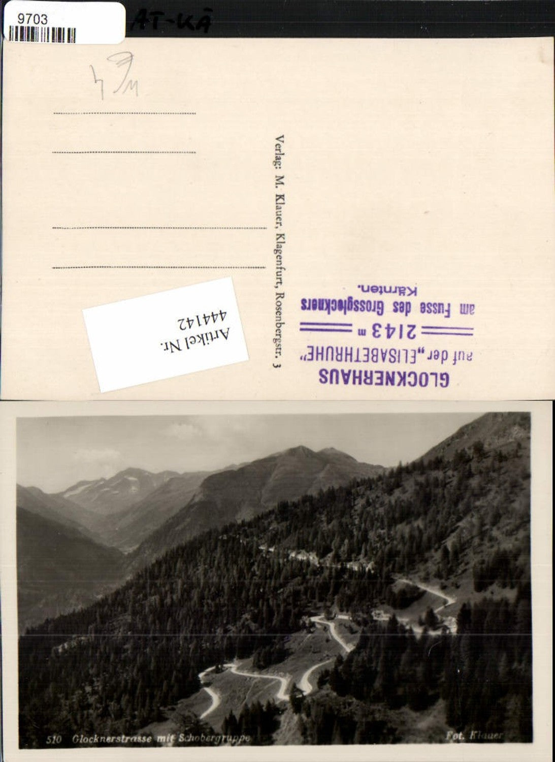 444142,Glocknerstraße b. Heiligenblut m. Schobergruppe Bergkulisse