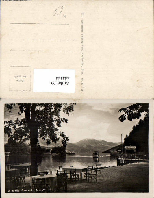 444144,Millstättersee See b. Millstatt m. Aribo Anlegestelle Boot Bergkulisse