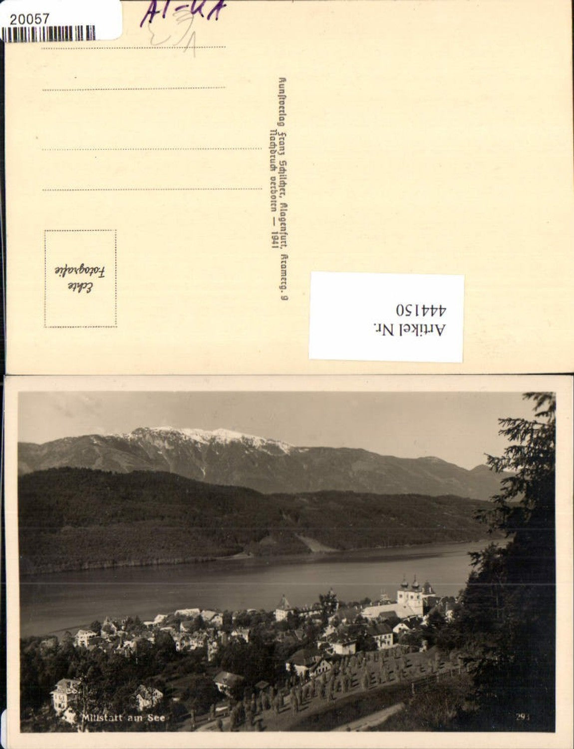 444150,Millstatt am See Totale Bergkulisse pub Franz Schilcher 293