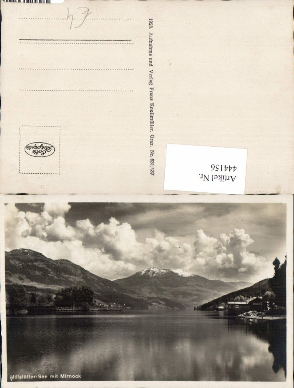 444156,Millstättersee See b. Mallnitz m. Mirnock Bergkulisse