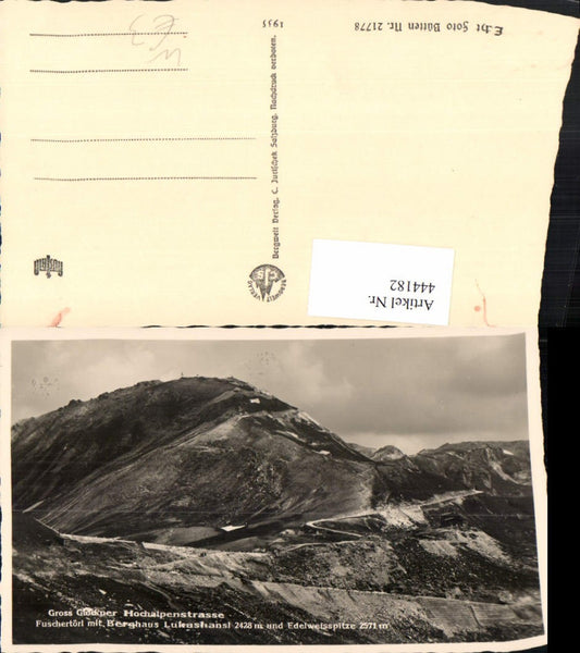 444182,Großglockner Hochalpenstraße b. Heiligenblut Fuschertörl Bergkulisse
