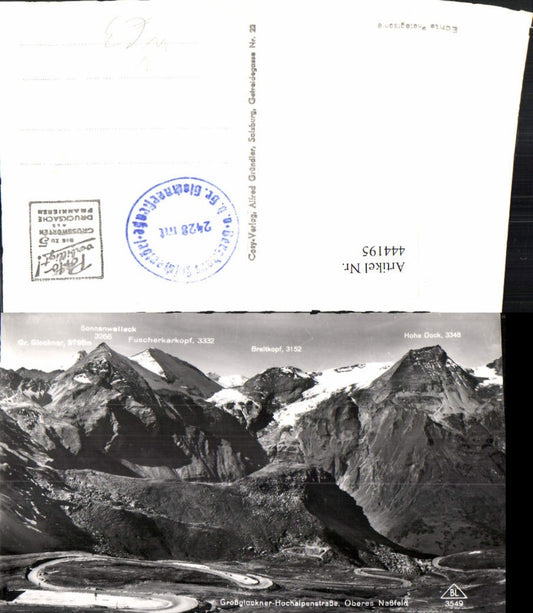 444195,Großglockner Hochalpenstraße b. Heiligenblut Oberes Nassfeld Bergkulisse pub Cosy
