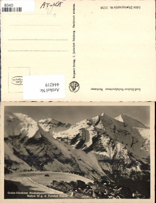444219,Großglockner Hochalpenstraße b. Heiligenblut Kehre 10 Bergkulisse