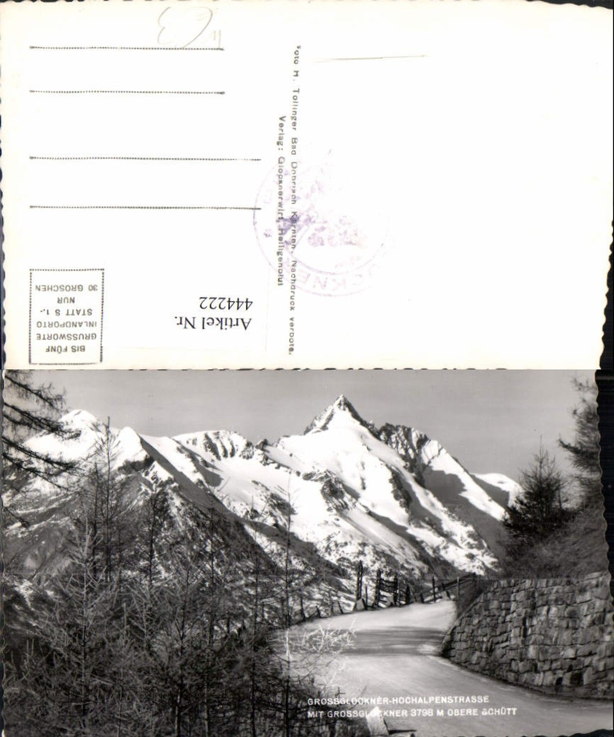 444222,Großglockner Hochalpenstraße b. Heiligenblut Obere Schütt Bergkulisse