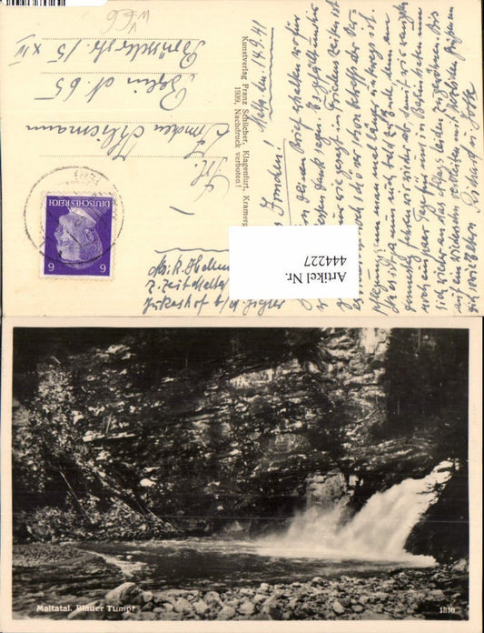 444227,Maltatal b. Malta in Kärnten Blauer Tumpf Wasserfall pub Franz Schilcher 1810