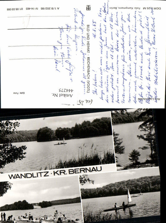 444275,Wandlitz Liepnitzsee See Boote Mehrbildkarte pub VEB