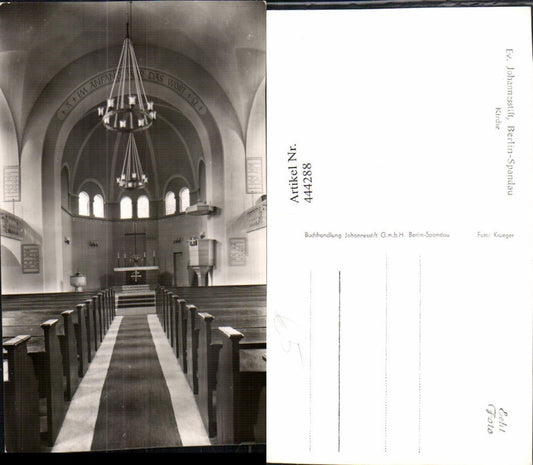 444288,Berlin Spandau Evangelischer Johannesstift Kirche Innenansicht