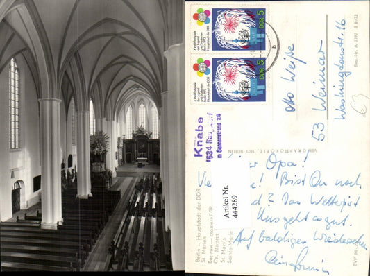 444289,Berlin St. Marien Kirche Innenansicht