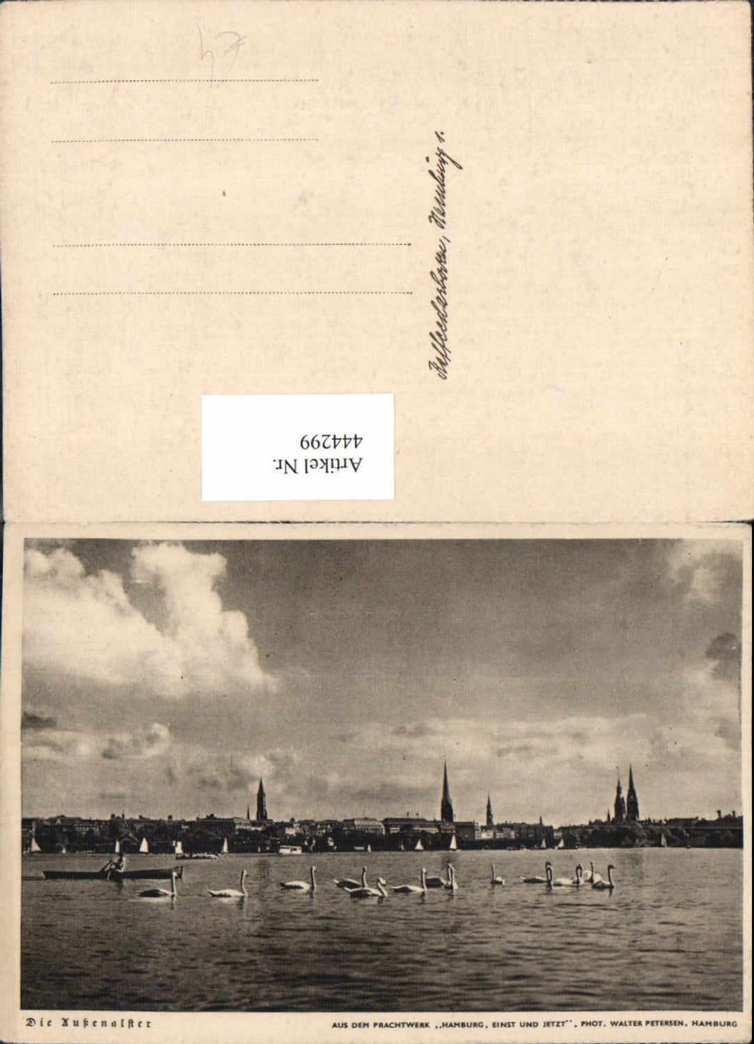 444299,Hamburg Teilansicht Außenalster Schwäne