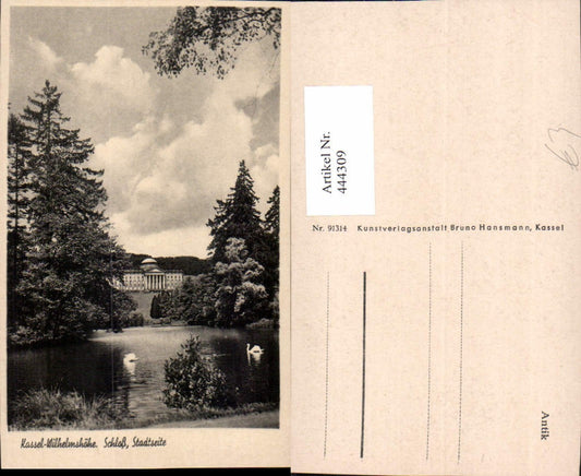444309,Kassel Wilhelmshöhe Schloss Teich