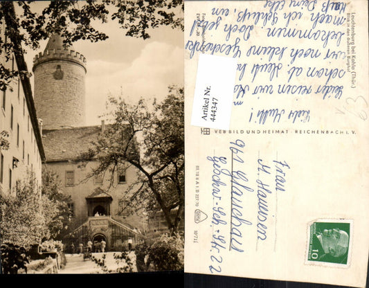 444347, Leuchtenburg near Kahla, view into the outer castle courtyard, pub VEB
