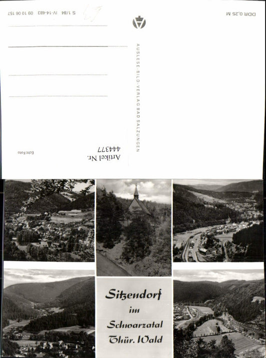 444377, Sitzendorf im Schwarzatal Total Chapel Multi-view postcard