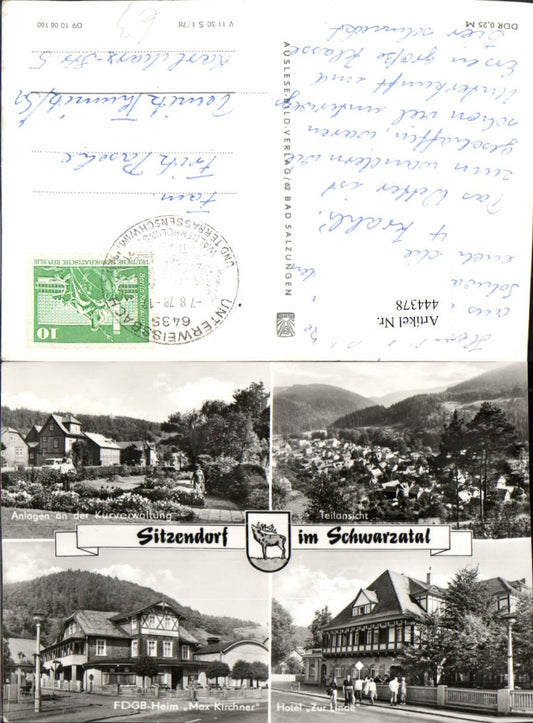 444378, Sitzendorf im Schwarzatal Total facilities Hotel zur Linde Multi-view map