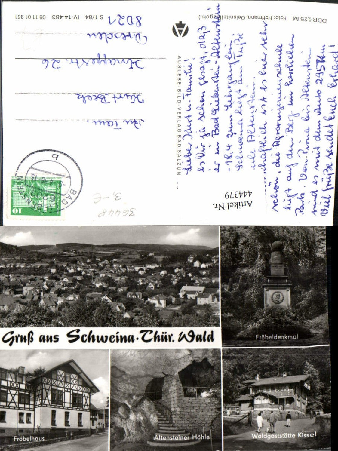 444379,Schweina Totale Fröbelhaus Waldgaststätte Mehrbildkarte