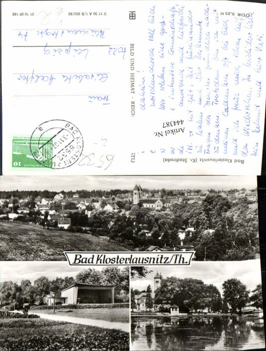 444387, Bad Klosterlausnitz Total spa park multi-view map pub VEB