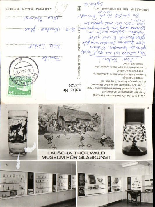 444389, Lauscha Museum Beer Mug Glass Vessels Multi-image Card pub VEB