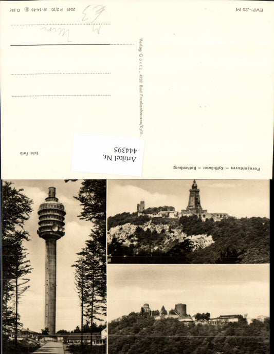 444395,Kyffhäuser Denkmal Rothenburg Fernsehturm Turm Mehrbildkarte