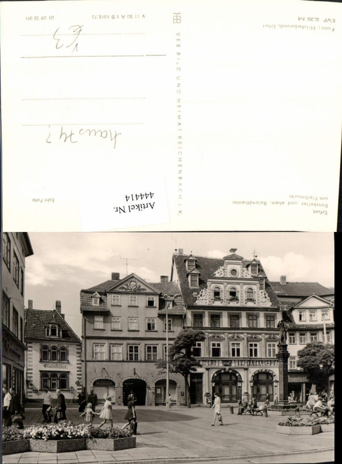 444414, Erfurt Ratskeller and Rolandtheater am Fischmarkt pub VEB