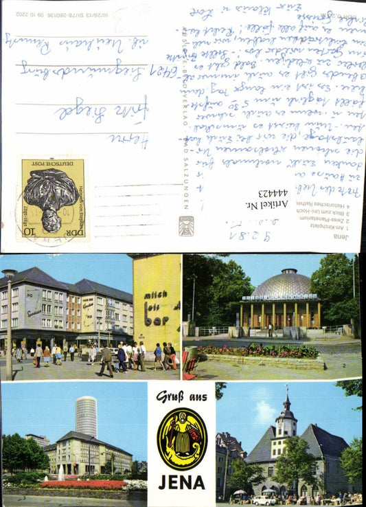444423, Jena Church Square Planetarium University Tower Town Hall Multi-view map