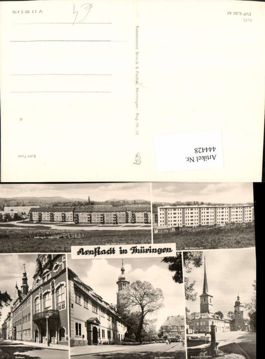 444428, Arnstadt Residential buildings Town hall Tower Riedtor Multi-view map