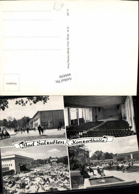 444450,Bad Salzuflen Konzerthalle Brunnen Mehrbildkarte