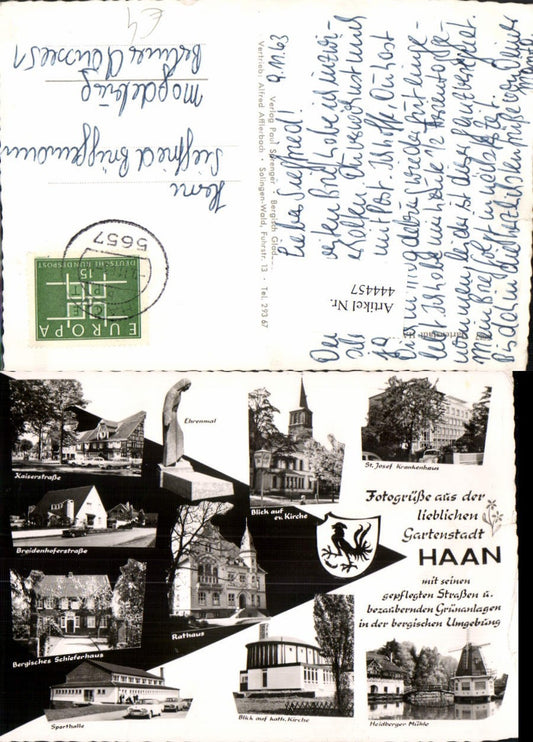 444457,Haan Krankenhaus Kirche Rathaus Schieferhaus Sporthalle Mehrbildkarte