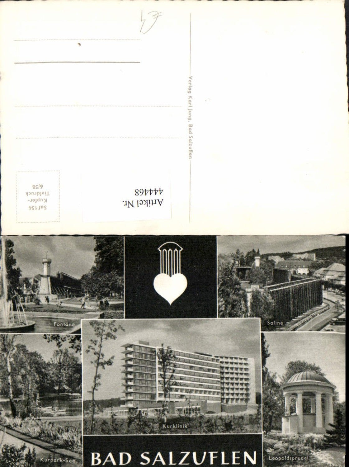 444468,Bad Salzuflen Saline Sprudel Kurklinik Fontäne Mehrbildkarte