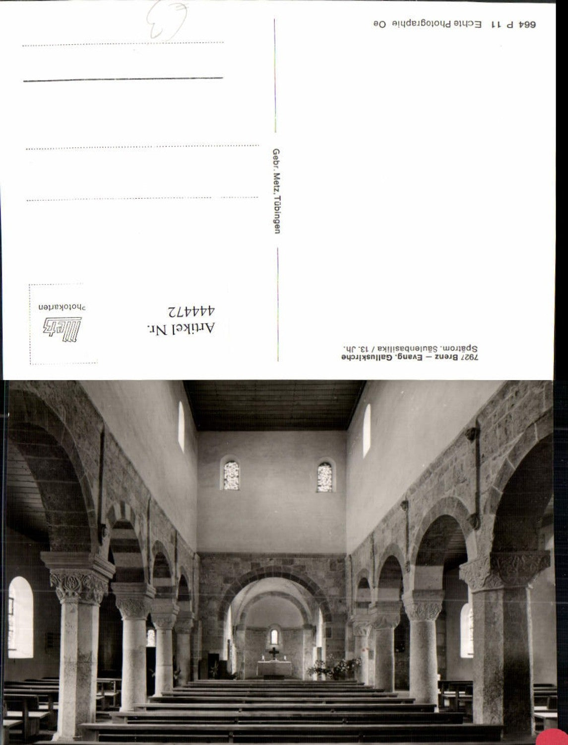 444472,Brenz Evangelische Galluskirche Kirche Innenansicht