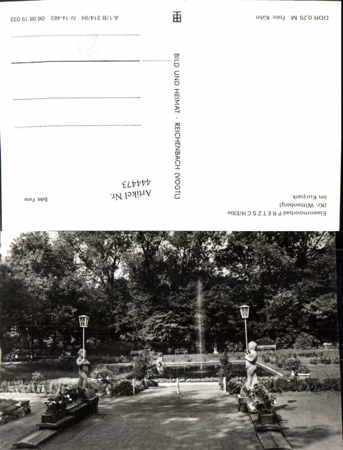 444473,Bad Pretzsch an d. Elbe Kurpark Brunnen pub VEB