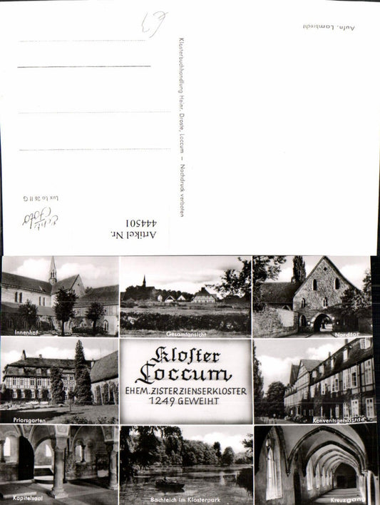 444501,Loccum Kloster Innenhof Kapitelsaal Kreuzgang Mehrbildkarte
