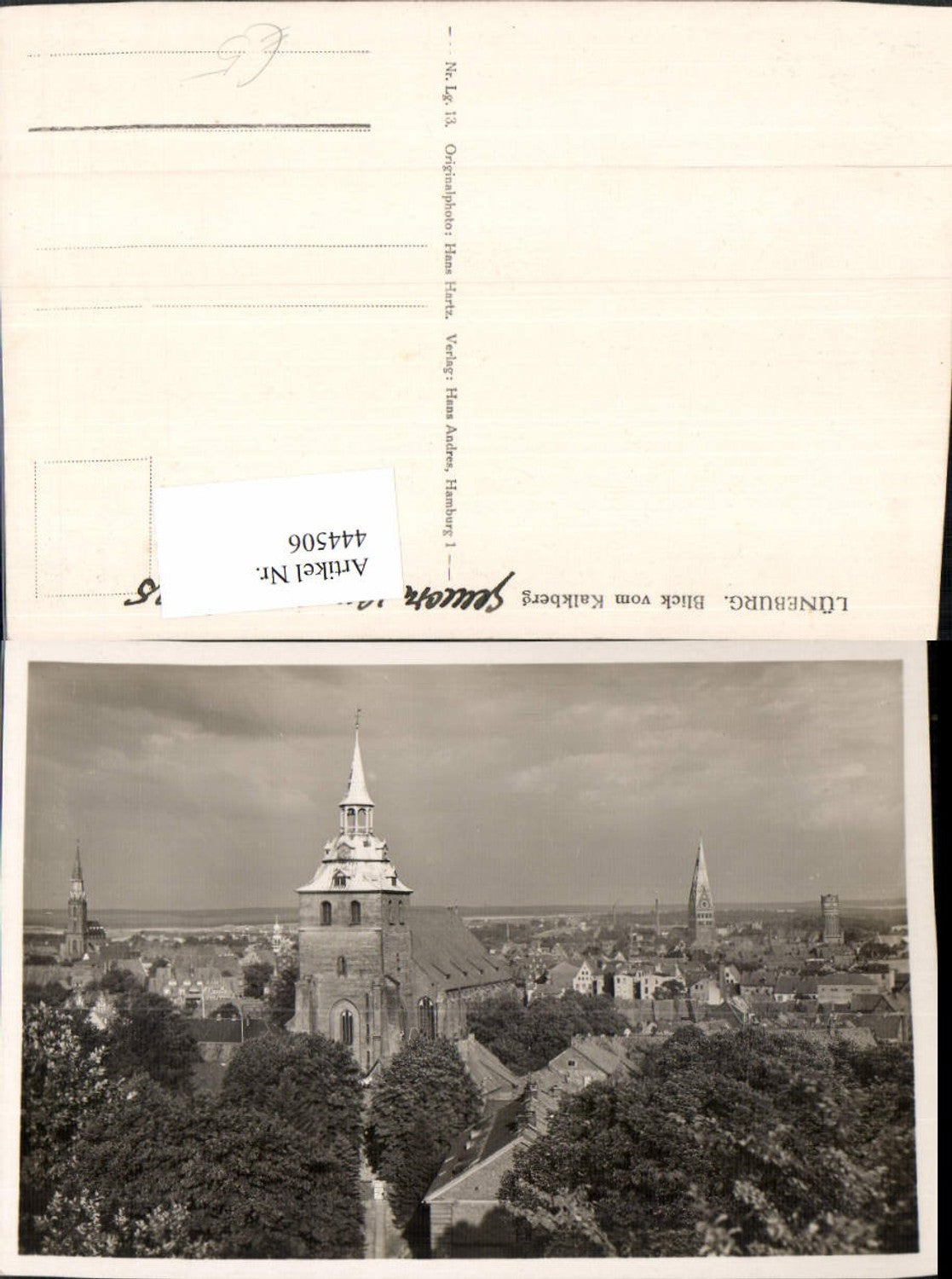 444506,Lüneburg Teilansicht m. Kirche Blick vom Kalkberg