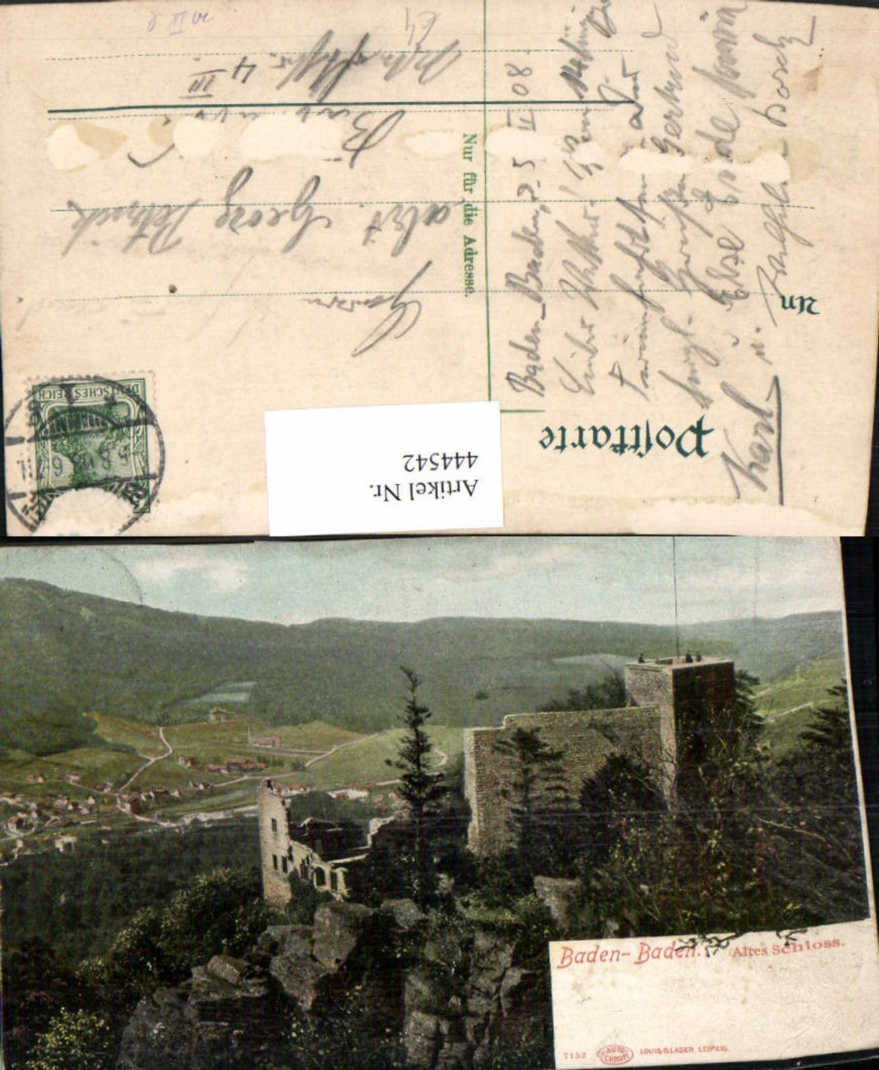 444542,Baden-Baden Altes Schloss Ruine