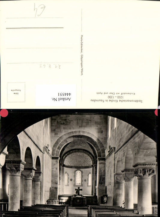 444551, Faurndau near Göppingen Late Romanesque church interior view