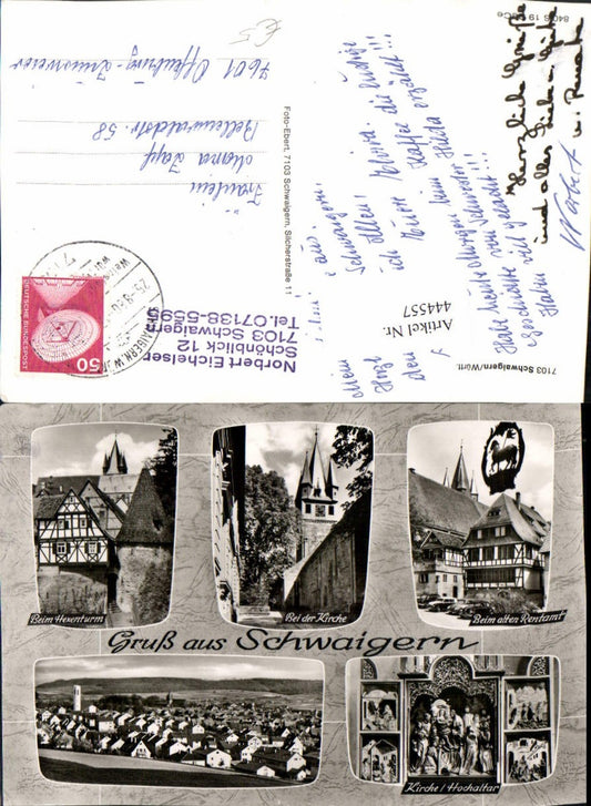 444557, Schwaigern Total Church Rent Office Witch Tower Multiview Map