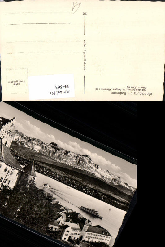 444563,Meersburg am Bodensee Burg m. Schweizer Bergen Bergkulisse