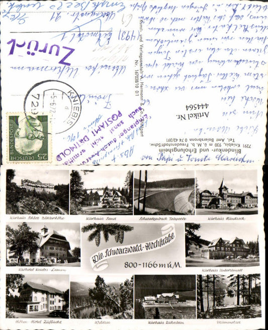 444564, Freudenstadt in the Black Forest, Wildsee Reservoir, Spa Houses, Multi-image Map