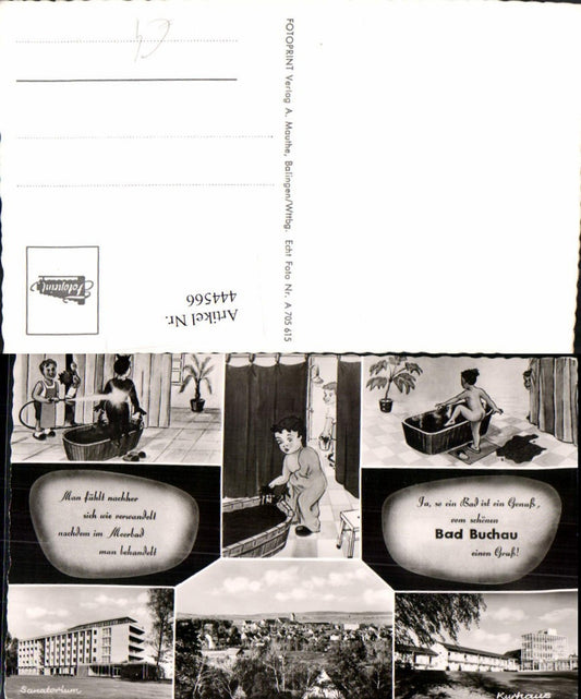 444566,Bad Buchau Totale Sanatorium Kurhaus Mehrbildkarte