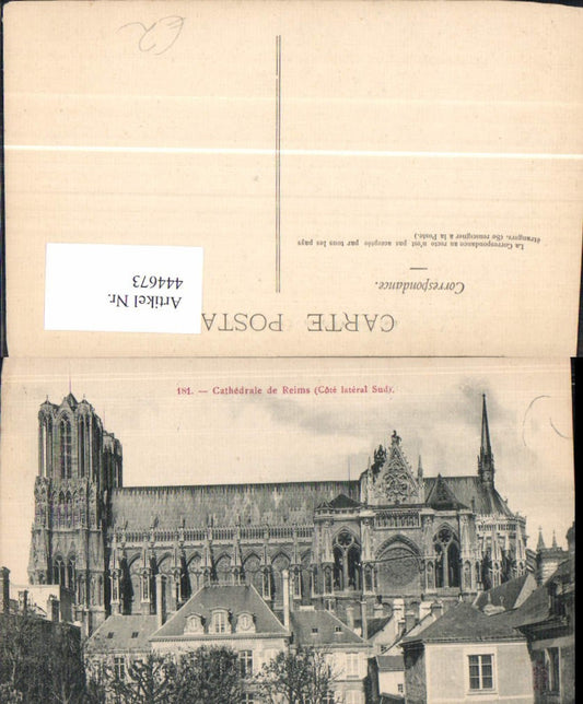 444673,Cathedrale de Reims Cote lateral Sudy Kathedrale Kirche