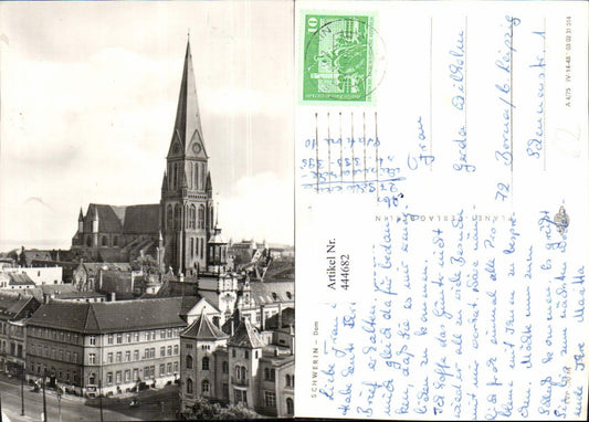 444682,Foto Ak Schwerin Dom Kirche